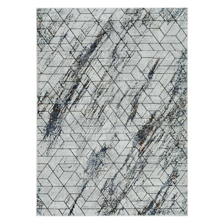 Homeroots 39 x 55 in. Ivory Polyester Rug 374782